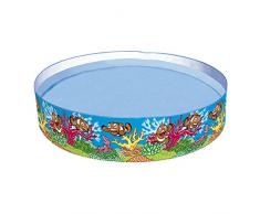 Bestway FILL N FUN Odyssey Pool, Pool rund für Kinder, mit buntem Unterwasser-Design, 183x38 cm