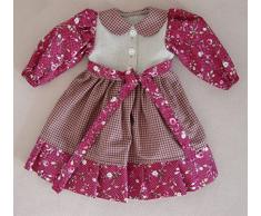 Puppenmode Sturm 1321-2 Kleid im Landhausstil für Puppen, Mehrfarbig