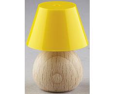 Kahlert Licht 10464 - Minipuppenzubehör - Tischlampe Holzfuß, Schirm, gelb