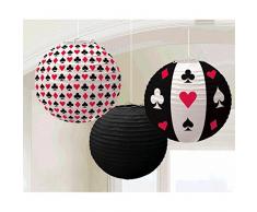 amscan 240094 24 cm Casino Papier Laternen