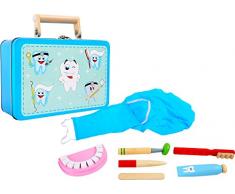 small foot 3984 Zahnarztpraxis im Koffer, inkl. Zubehör Spielzeug