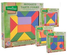 Globo Toys Globo – 36570 4 Sortiert legnoland Tangram Holz Spielzeug