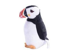 Wild Republic 19600 Plüschvogel Papageientaucher mit authentischem Originalgesang, Kuscheltier, Plüschtier, 13cm, schwarz-weiß