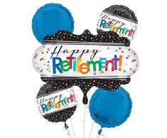 Amscan International 8.334.250,5 cm Folienballon Happy Retirement Bouquet