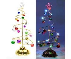 Shatchi 11844-SPIRAL-TREE-BELL-25,4 cm Spiralglocke Weihnachtsbaum LED beleuchtet Home Decorations Xmas Novelty Decor 26cm Geschenke, mehrfarbig