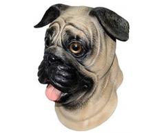 The Rubber Plantation TM 619219293464 Mops Latex-Maske für Hunde, Halloween, Kostüm-Zubehör, Unisex-Erwachsene, mehrfarbig, Einheitsgröße
