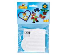 Hama 5203 Stiftplatten für Mini Perlen, Herz, ca. 8 x 9 cm, 2er, Mehrfarbig