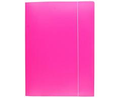 Interdruk tegufluor Datei Ordner mit Elastic Band A4 + Fluo, Pink