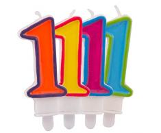 Folat Zahlenkerze 1.Geburtstag, Geburtstagskuchen, Kindergeburtstag, Bunte K