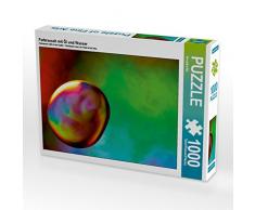 CALVENDO Puzzle Farbrausch mit Öl und Wasser 1000 Teile Lege-Größe 64 x 48 cm Foto-Puzzle Bild von Veronika Rix