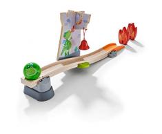 HABA 304799 - Kullerbü – Themenset Klang-Drachenturm, Holzkugelbahn mit Klangeffekt, Motorikspielzeug ab 2 Jahren