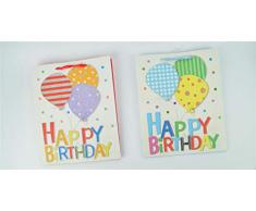 Shatchi 7168-GIFT-BAG-BLUE-S Geschenktüte, 23 x 18 x 10 cm, Blau