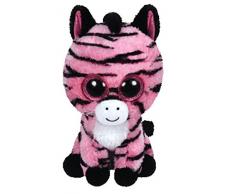 TY 36147 - Zoey - Zebra mit Glitzeraugen, Plüschtier, 15 cm, pink