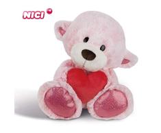 NICI Plüschtier Love Bär Mädchen mit Herz 30 cm – Kuscheltier Teddybär mit Herz für die Liebsten – Flauschiges Teddy-Stofftier zum Kuscheln, Spielen und Schlafen – Gemütliches Schmusetier I 44428