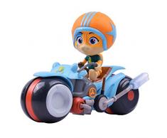 Smoby 180210 Spielfigur Lampo mit Motorrad, Figur aus der 44 Cats Serie, für Kinder ab 3 Jahren, Mehrfarbig