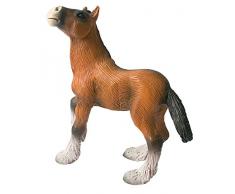Bullyland 62665 - Spielfigur, Shire Pferd Fohlen, liebevoll handbemalte Figur, PVC-frei, tolles Geschenk für Jungen und Mädchen zum fantasievollen Spielen