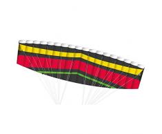 Paul Günther 1040 - Dynamischer Maxi-Parafoil Drachen Tornado, Lenkdrachen aus reißfestem Ripstop-Polyester für Kinder ab 14 Jahre, mit Lenkrollen und Fluganleitung, ca. 200 x 54 cm groß