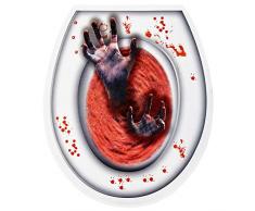 WIDMANN 05809 Toilettendeckel Aufkleber Zombie Hände, Unisex – Erwachsene, Mehrfarbig
