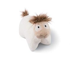 Nici 45409 Kuscheltierkissen Lama-Baby Floffi, 34x26cm, Plüschtier&Kissen in einem, Flauschiges Plüschkissen mit Klettverschluss, schwarz/beige