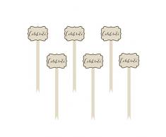 amscan 403003 schwarz Buffet Wort Picks