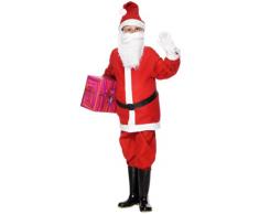 Smiffys Kinder Jungen Weihnachtsmann Kostüm, Jacke, Hose, Mütze und Gürtel, Größe: L, 21478