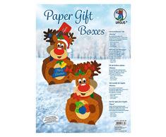 Ursus 28090099 - Geschenkboxen Set Rentier, 8 Boxen, sortiert in 2 Motiven, bunt