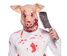 Folat 23831 Horror Latex Maske Grusel Schwein Halloween, Multicolor