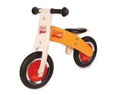 Janod J03263 Little Bikloon Laufrad aus Holz, Orange / Rot