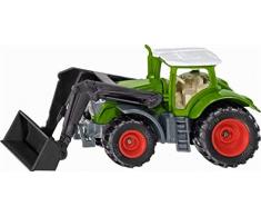 SIKU 1393, Fendt 1050 Vario Traktor mit Frontlader, Grün/Schwarz, Beweglicher Frontlader, Abnehmbare Kabine, Reifen aus Gummi