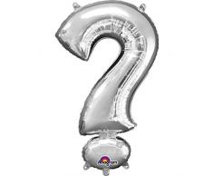 amscan 3307201 Folienballon Symbol, Silber