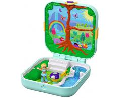 Polly Pocket GDK79- Verborgene Schätze Schmetterlingswald Schatulle, Puppen Spiezeug ab 4 Jahren