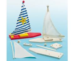 Baker Ross Holz-Bastelsets „Segelboot“ - für Kinder zum Basteln und Bemalen - toll als Dekoration (2 Stück)