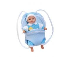 Arias Tender Baby 30 cm Puppe mit Baby Carrier (blau)