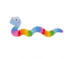 TikTakToo ABC Holzpuzzle Alphabet Lernpuzzle Schlange