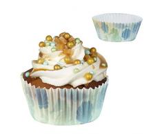 Boland 51009 - Cupcake Formen Meerjungfrau, 50 Stück, Durchmesser 6,5 cm, Papier, Muffin Formen, Fingerfood, Backformen, Partygeschirr, Geburtstag, Motto Party, Karneval