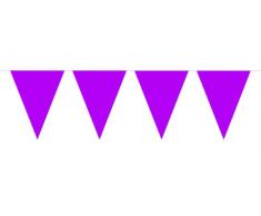 Party Dekorationen 10 Meter Wimpelkette mit 15 Flaggen –, Violett