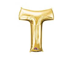 amscan 3298601 86,4 Buchstabe T Super Shape Folienballon