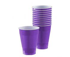 Amscan International 552287-25 Kunststoffbecher, Violett, 10 x 355 ml