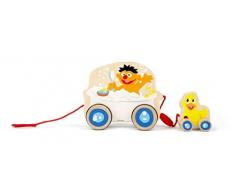 Small Foot 10980 Sesamstrasse Zieh-Badewanne aus Holz von der Marke, 100% FSC-Zertifiziert, Ziehspielzeug für Kinder ab 1Jahr Spielzeug, Mehrfarbig