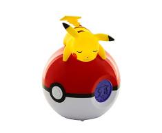 Pokemon Pikachu Radio Wecker Uhr Pokéball Uhr mit Licht und Temperaturanzeige PVC rot