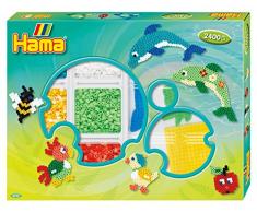 Hama 3717 - Original Bügelperlen Kreativbox Kreise, ca. 2400 Perlen, 3 Stiftplatten und Zubehör