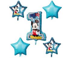 Amscan International 8.722.616,5 cm Mickey Maus Folienballon 1. Geburtstag Bouquet