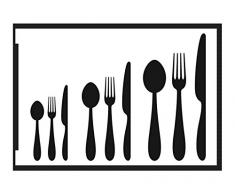 Kreul 74864 - Flexible Designschablone Besteck A5 - negativ