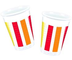 Plastikbecher, 200 ml, Pepper Stripes, 10 Stück, mehrfarbig, PR80750