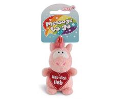 Nici 42731 Anhänger Einhorn Merry Heart Hab Dich lieb, 8 cm, rosa