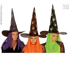 WIDMANN Hexe gelocktes Neon Haar Halloween Hüte Kappen & Kopfbedeckung für Kostüme Zubehör