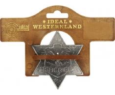 J.G.Schrödel Sheriff-Stern antik: für Cowboy-Kostüme, Ideal für Fasching, grau (711 7781)