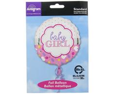 Amscan 3364301 Baby Girl Scallop Folienballon