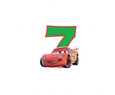 Disney NEON Cars 7. Geburtstag Kerze