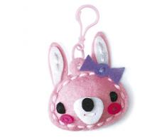 MAMMUT 163003 - Nähset Schlüsselanhänger, Tier, Hase, Komplettset mit vorgestanzten Filzstoffen, Füllwatte, Garn, Nadel, Schlüsselanhänger, Anleitung, Bastelset für Kinder ab 5 Jahre